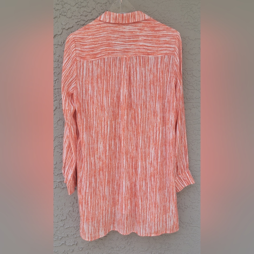 Nanette Lepore Tangerine Orange Coastal Chic tunic Top Size Small - Picture 8 of 12